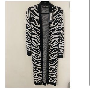 Striped zebra long jacket